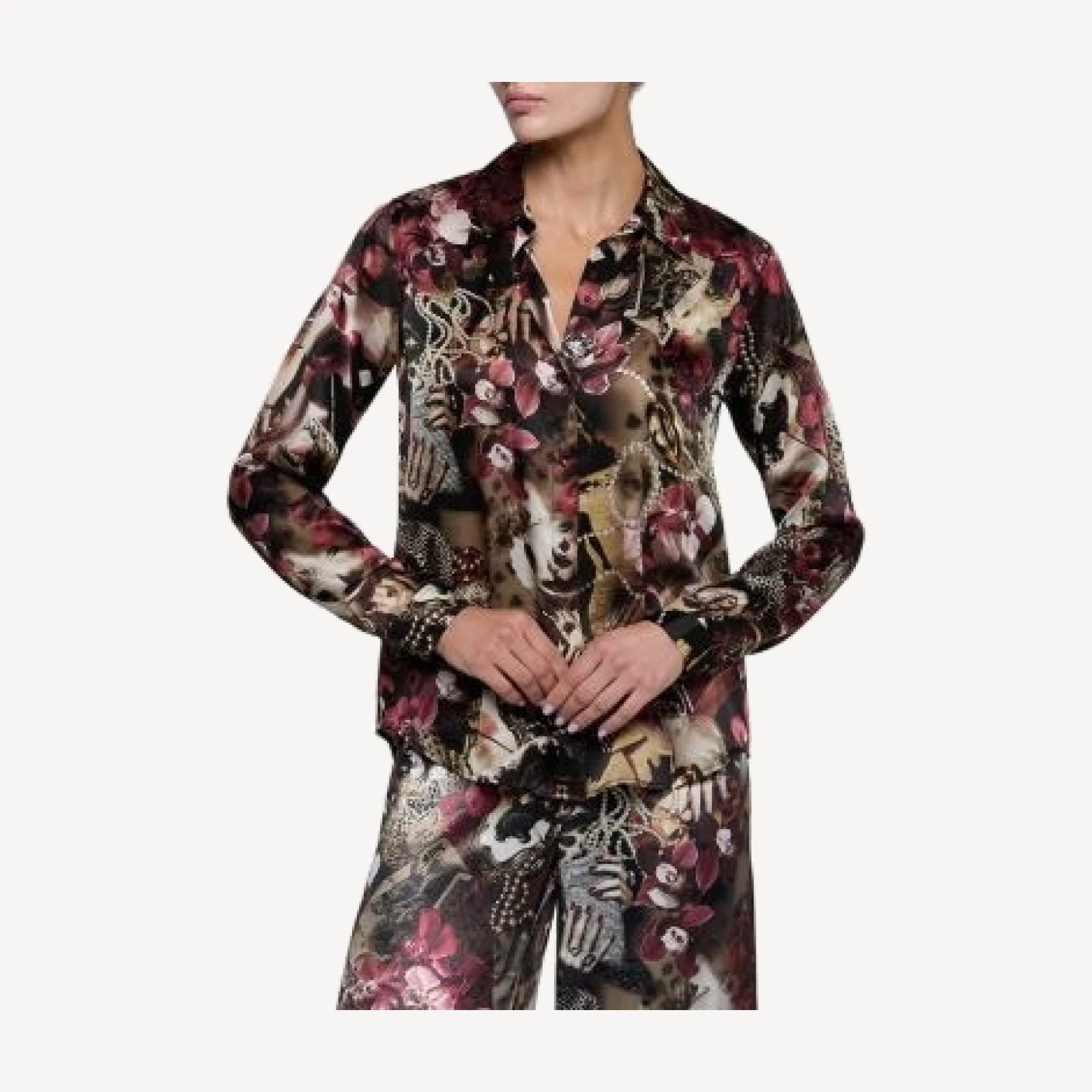 L'Agence Tyler Silk Long Sleeve Blouse