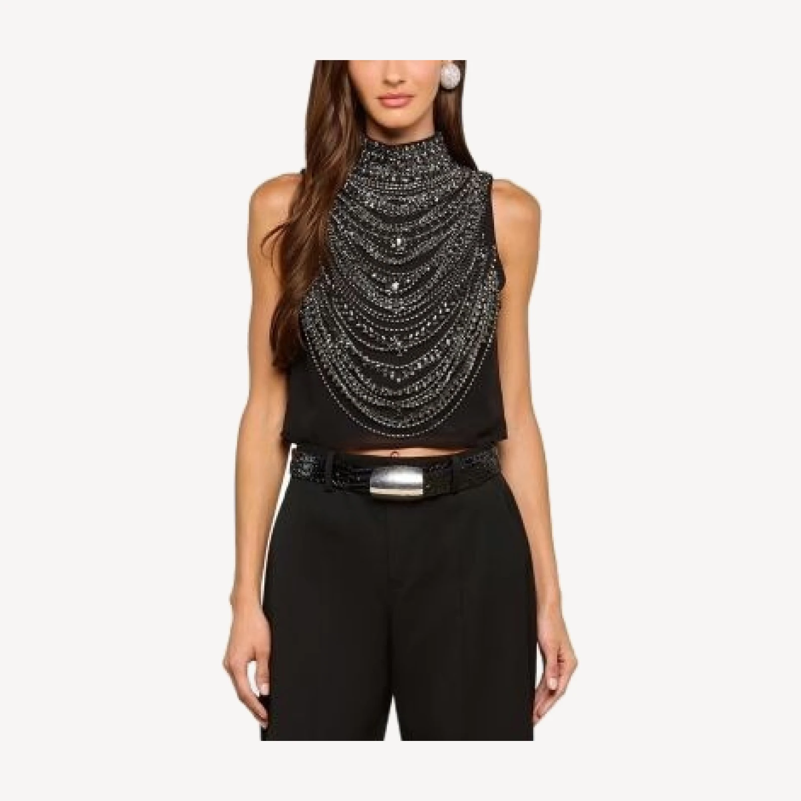 L'Agence Yun Draped Crystal Tank