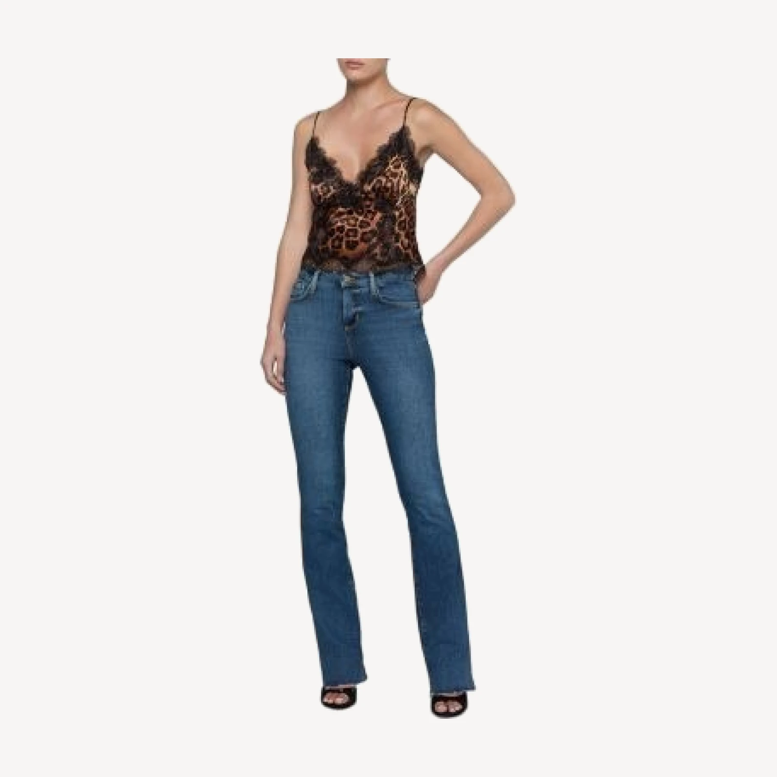 L'Agence Kimber Silk Lace Trim Cami