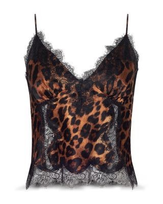 L'Agence Kimber Silk Lace Trim Cami
