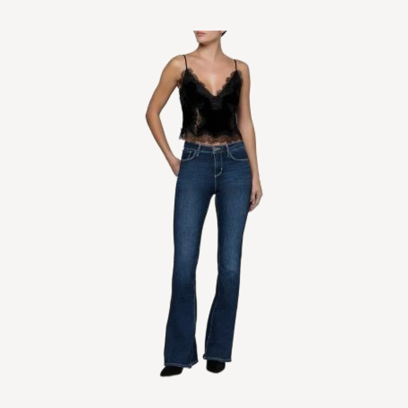 L'Agence Kimber Velvet Lace Camisole