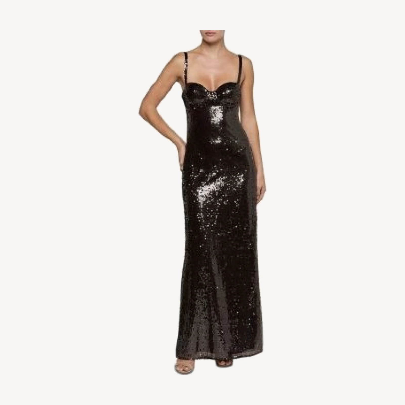 L'Agence Sayla Sequin Bias Cut Maxi Dress
