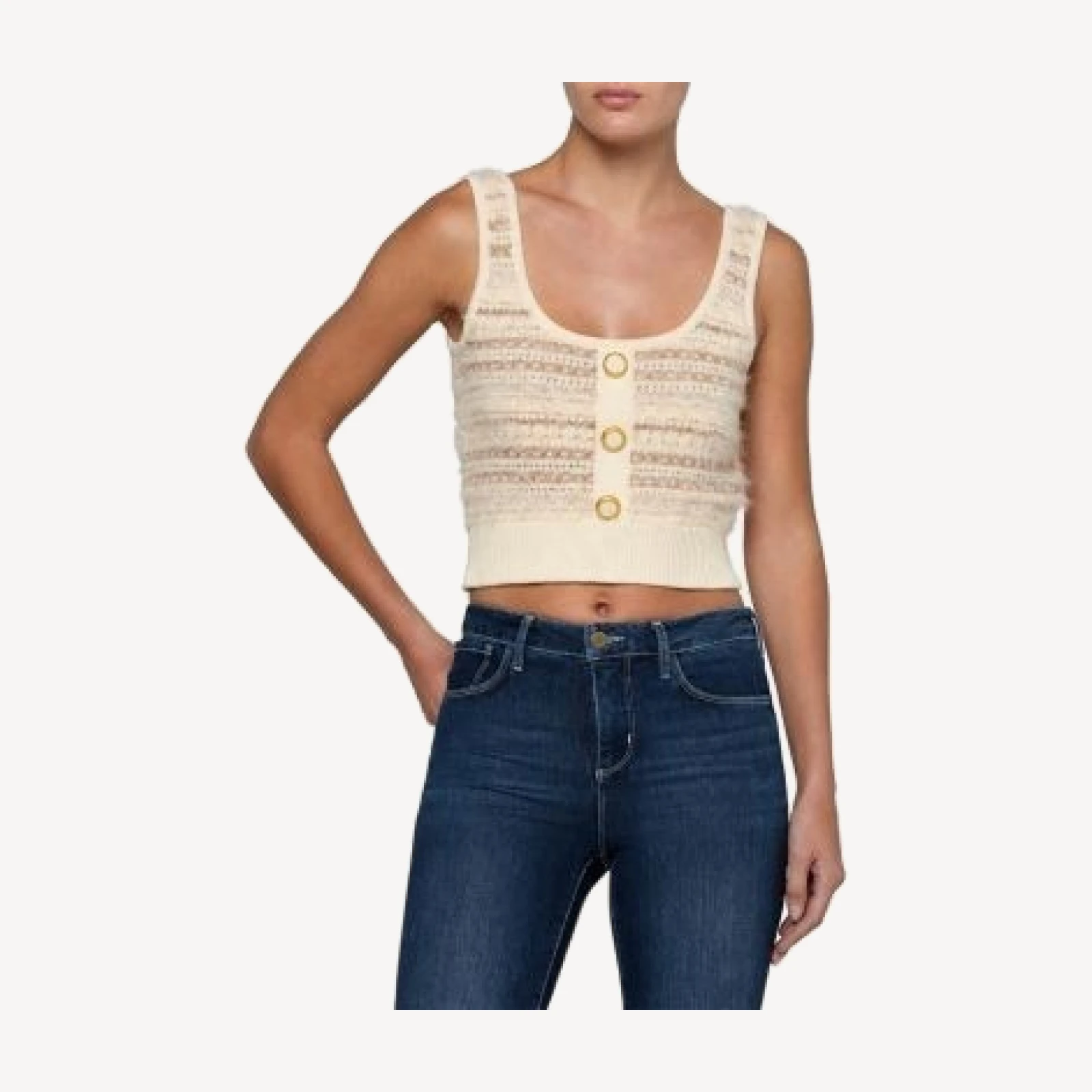 L'Agence Galene Mixed Stitch Tank Top