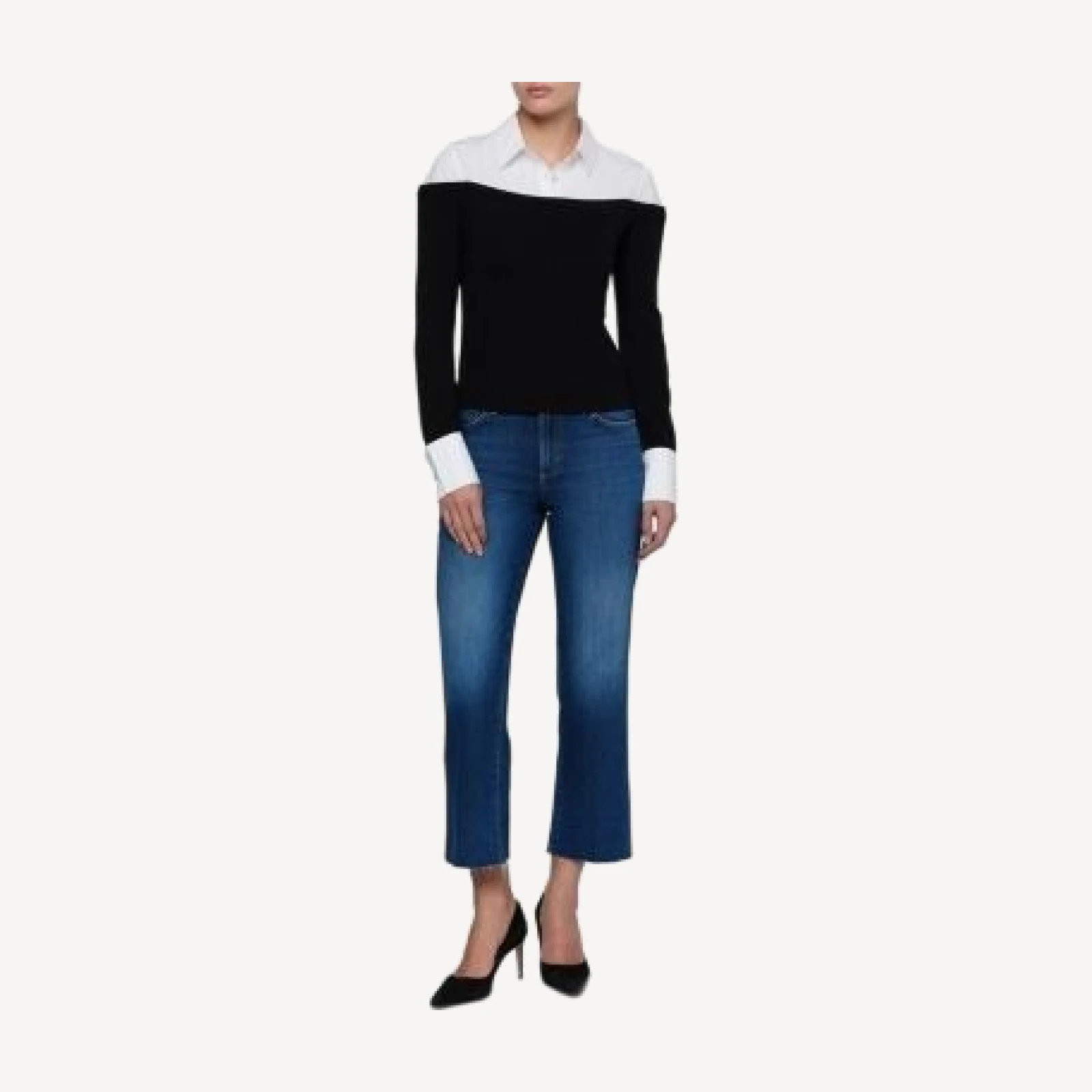 L'Agence Mathilde Mixed Media Top