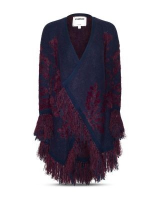 L'Agence Naiad Jacquard Fringe Cardigan