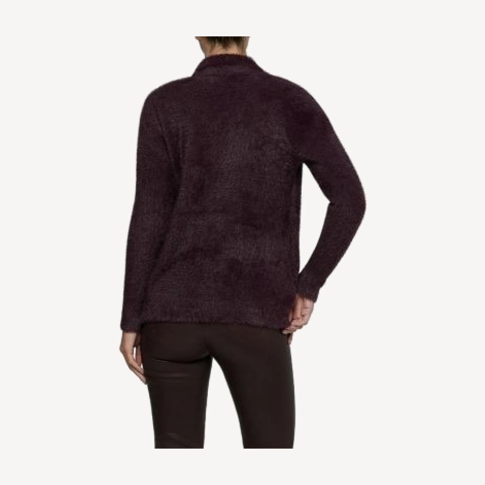 L'Agence Mist Fuzzy Collared Cardigan