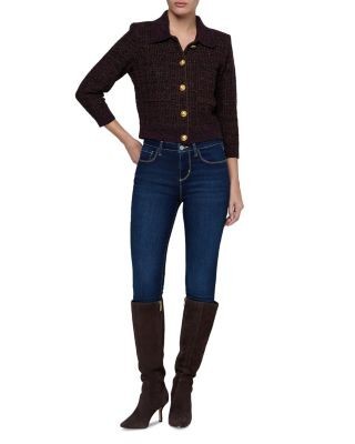L'Agence Morrigan Tweed Stitch Collared Cardigan