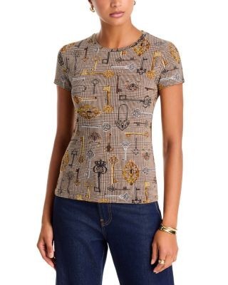 L'Agence Ressi Houndstooth Crewneck Tee