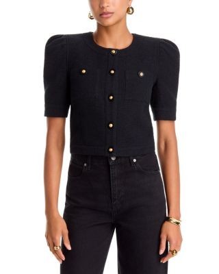 L'Agence Allegra Short Sleeve Cropped Jacket