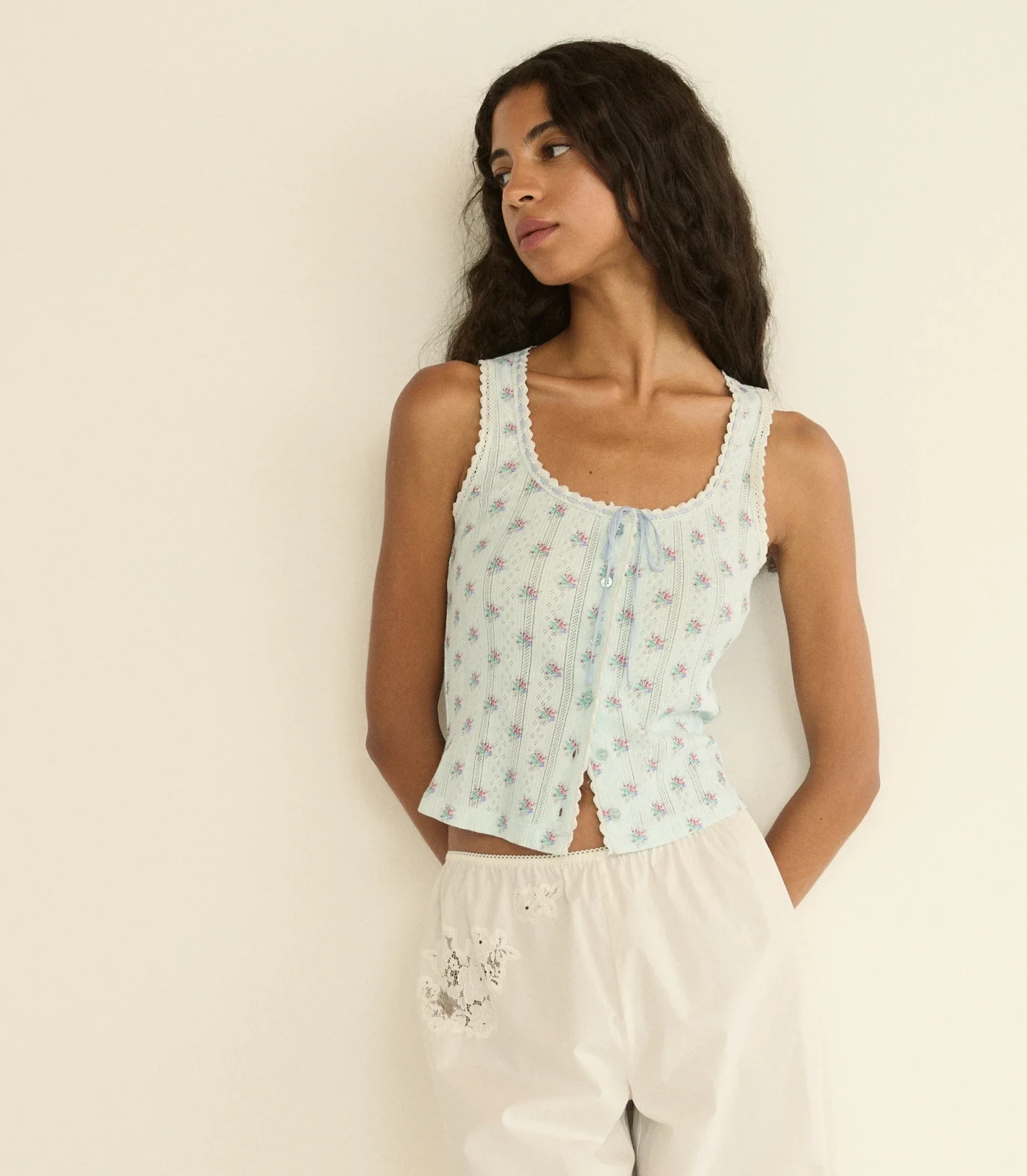 LOIS TANK -- SKY PETIT POSY CALICO