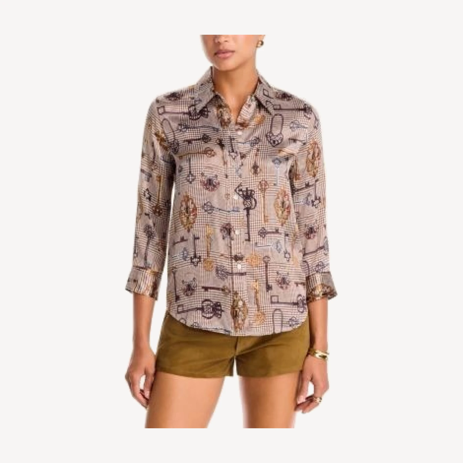 L'Agence Dani Printed Silk Blouse