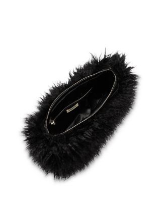 L'Agence Adelina Faux Fur Clutch