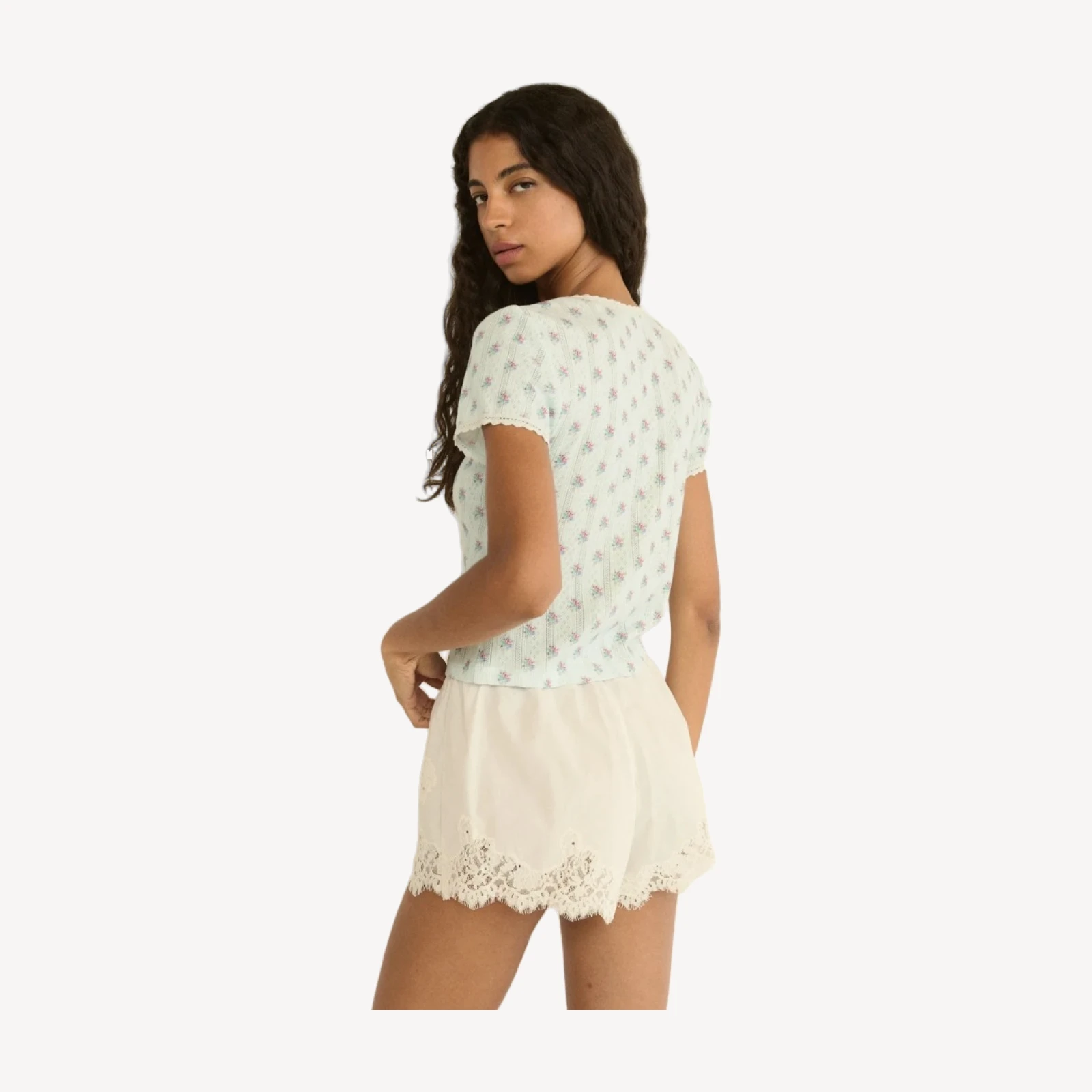 NETA TEE -- SKY PETIT POSY CALICO