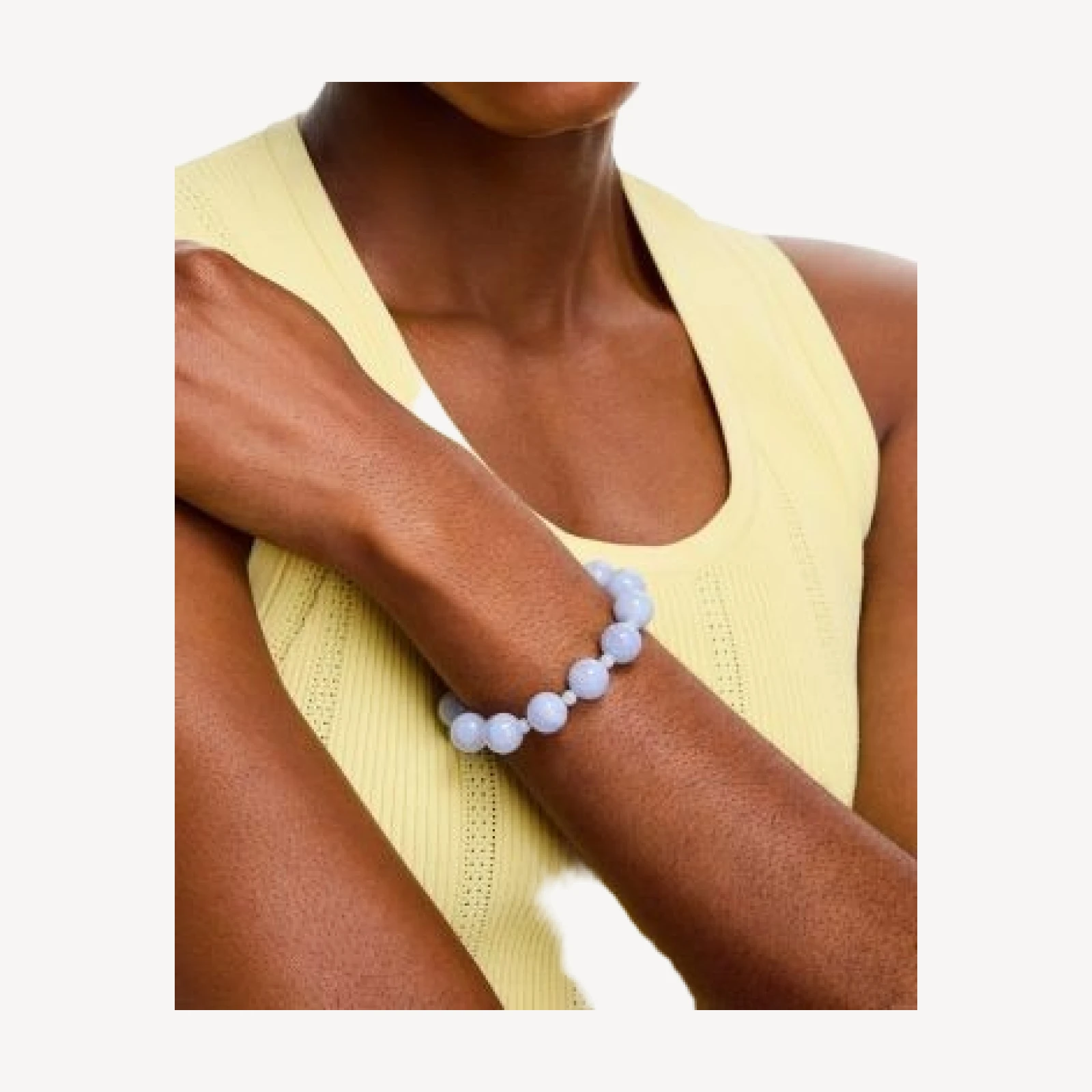 Bloomingdale's Fine Collection Blue Lace Agate Beaded Bracelet in 14K Yellow Gold