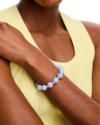 Bloomingdale's Fine Collection Blue Lace Agate Beaded Bracelet in 14K Yellow Gold