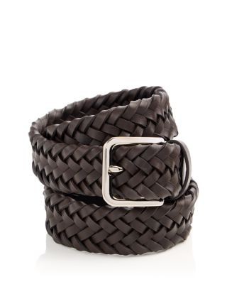 Vince Men's Woven Leather Belt