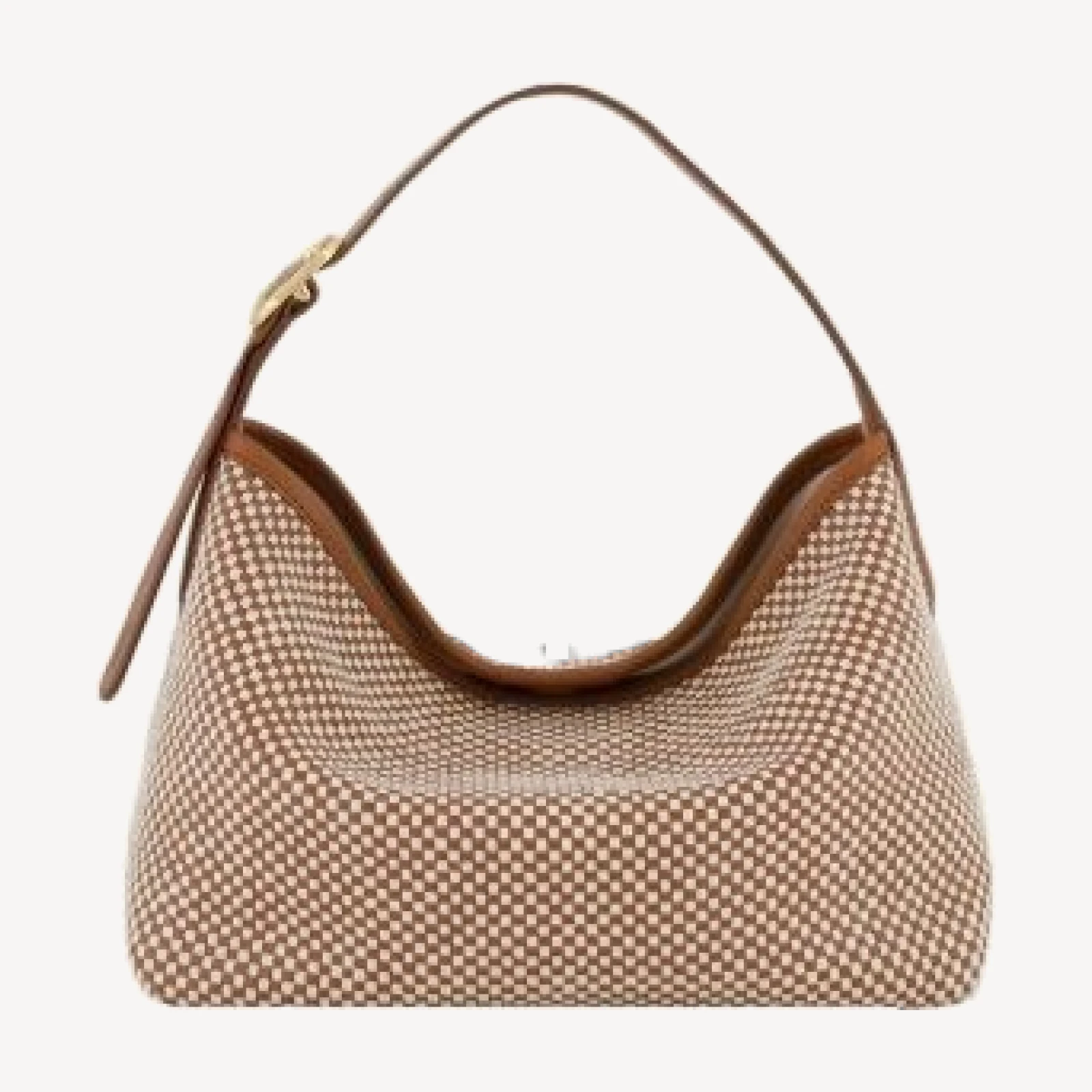 Vince Vivian Small Woven Leather Hobo Bag