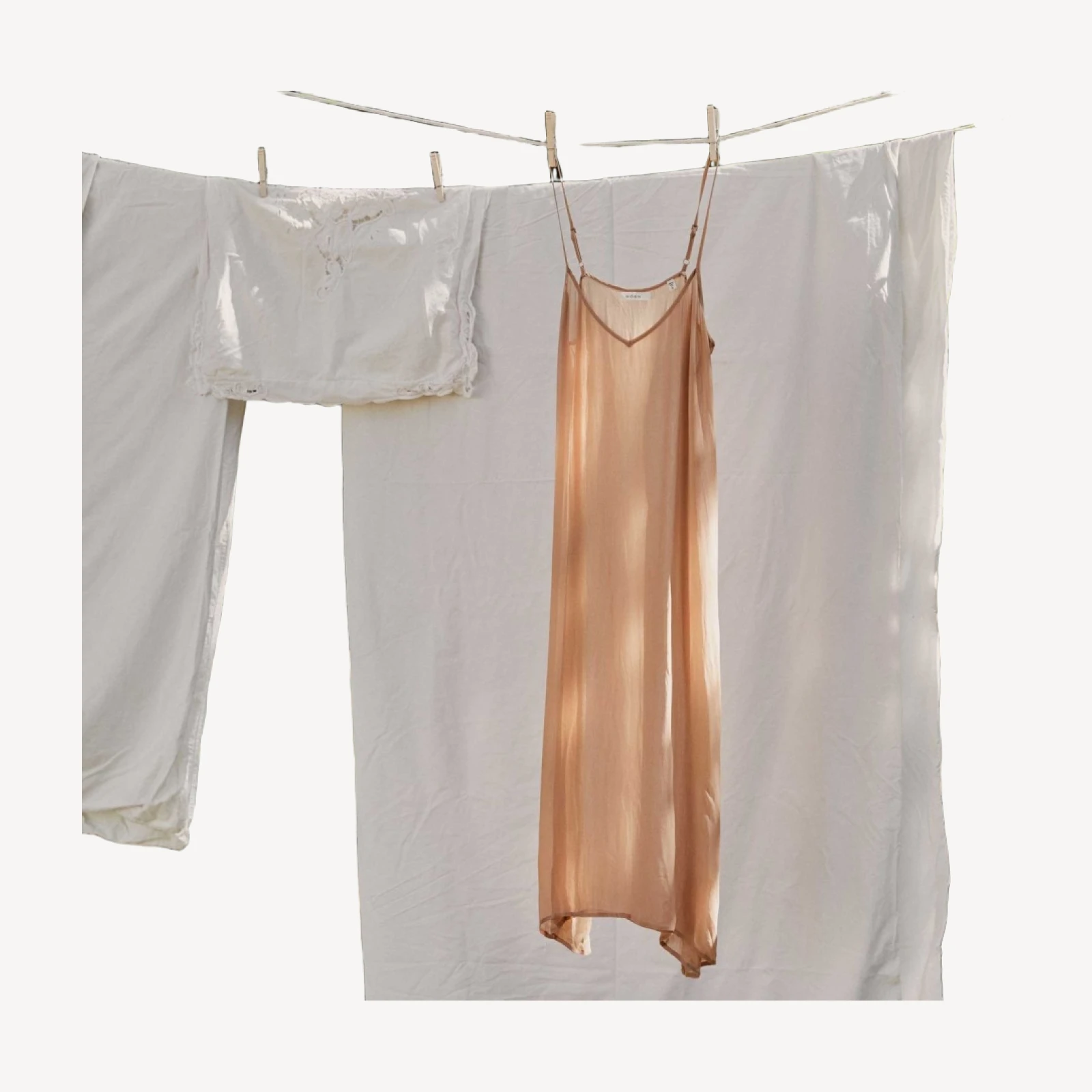 LONG DEEP V-NECK SLIP -- SAND DOLLAR