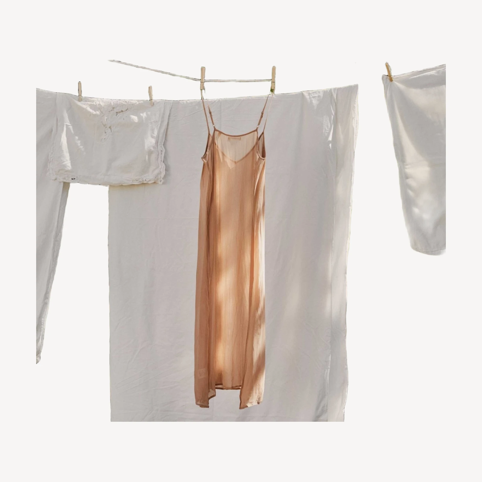 LONG DEEP V-NECK SLIP -- SAND DOLLAR
