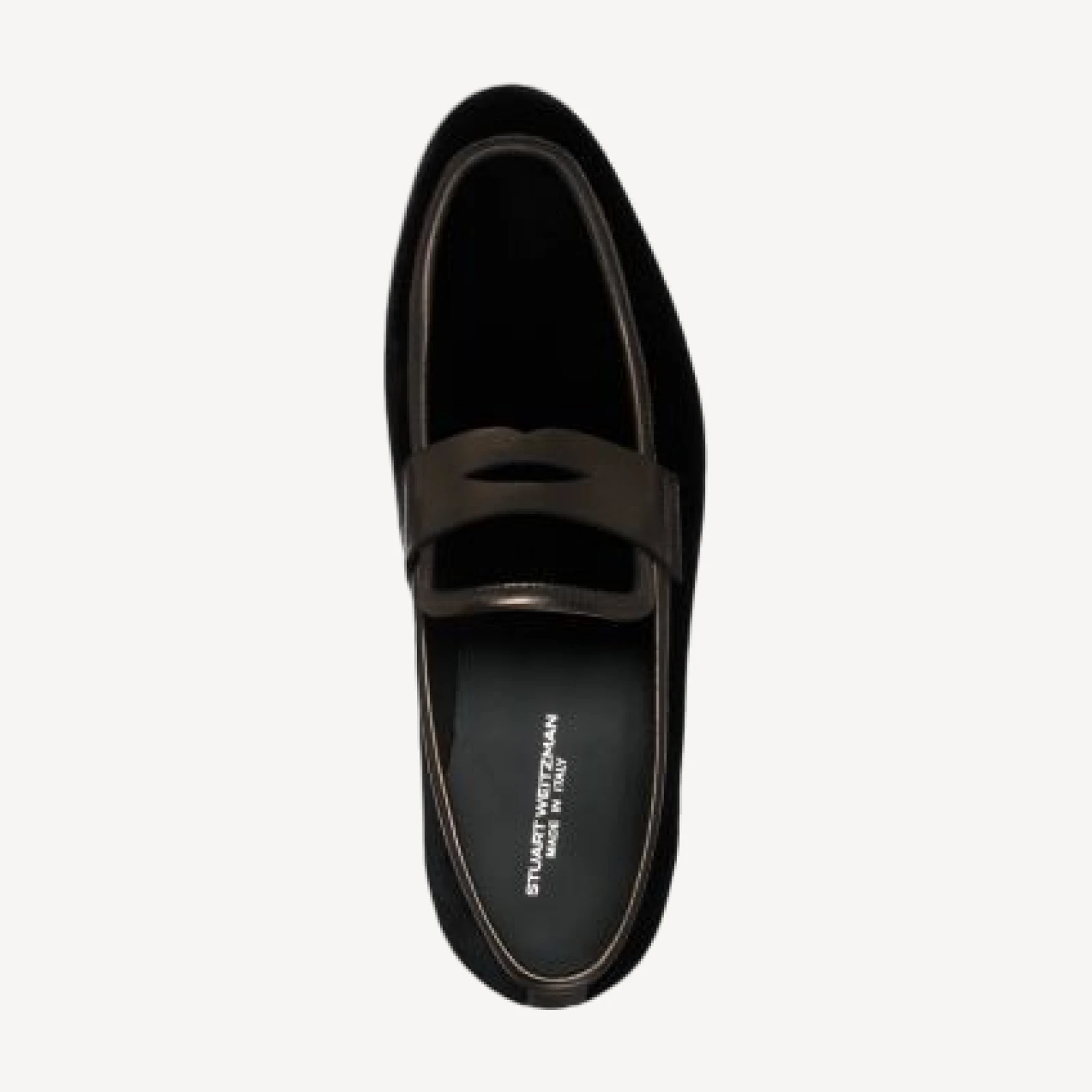 Stuart Weitzman Men's Dino Velvet & Leather Penny Loafers