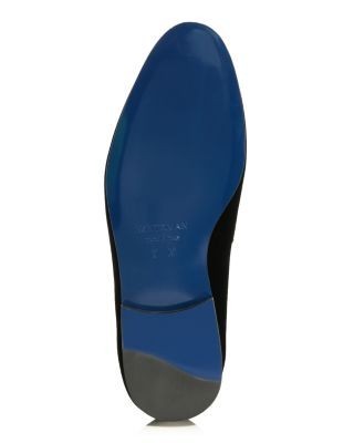 Stuart Weitzman Men's Dino Velvet & Leather Penny Loafers