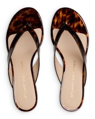 Stuart Weitzman Women's Rio Gloss Turquoise Kitten Heel Sandals