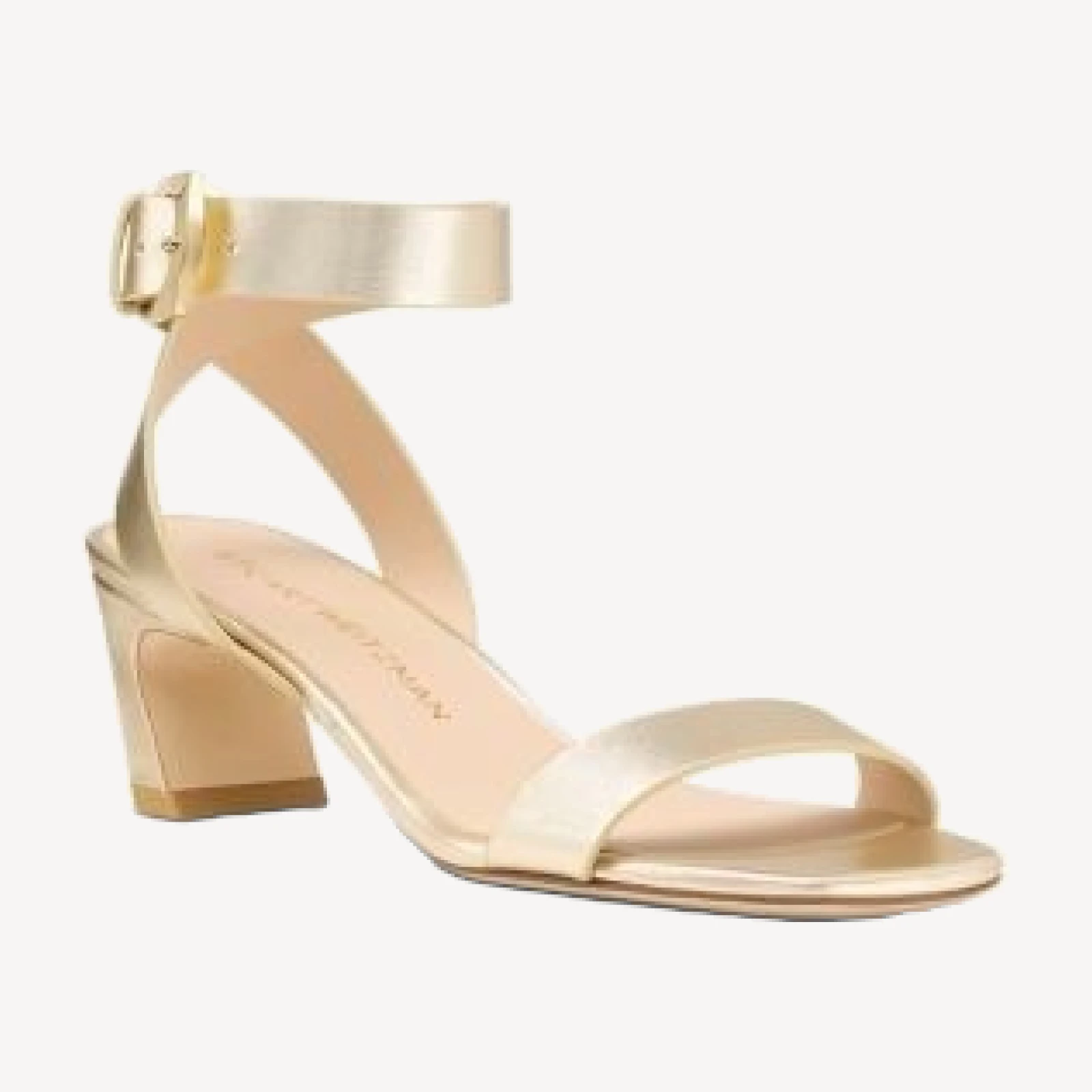 Stuart Weitzman Women's Sai Leather Mid Heel Sandals
