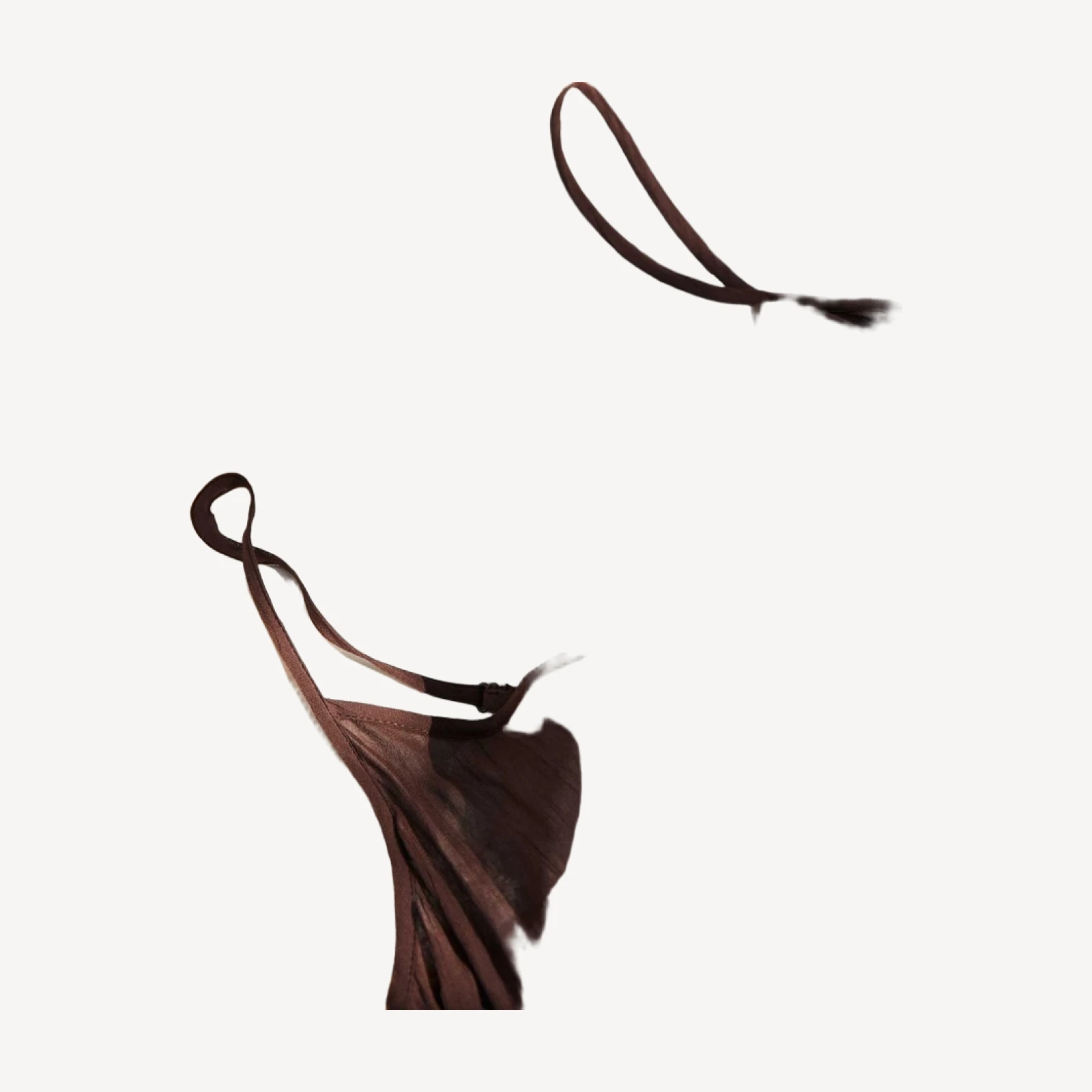 LONG DEEP V-NECK SLIP -- UMBER