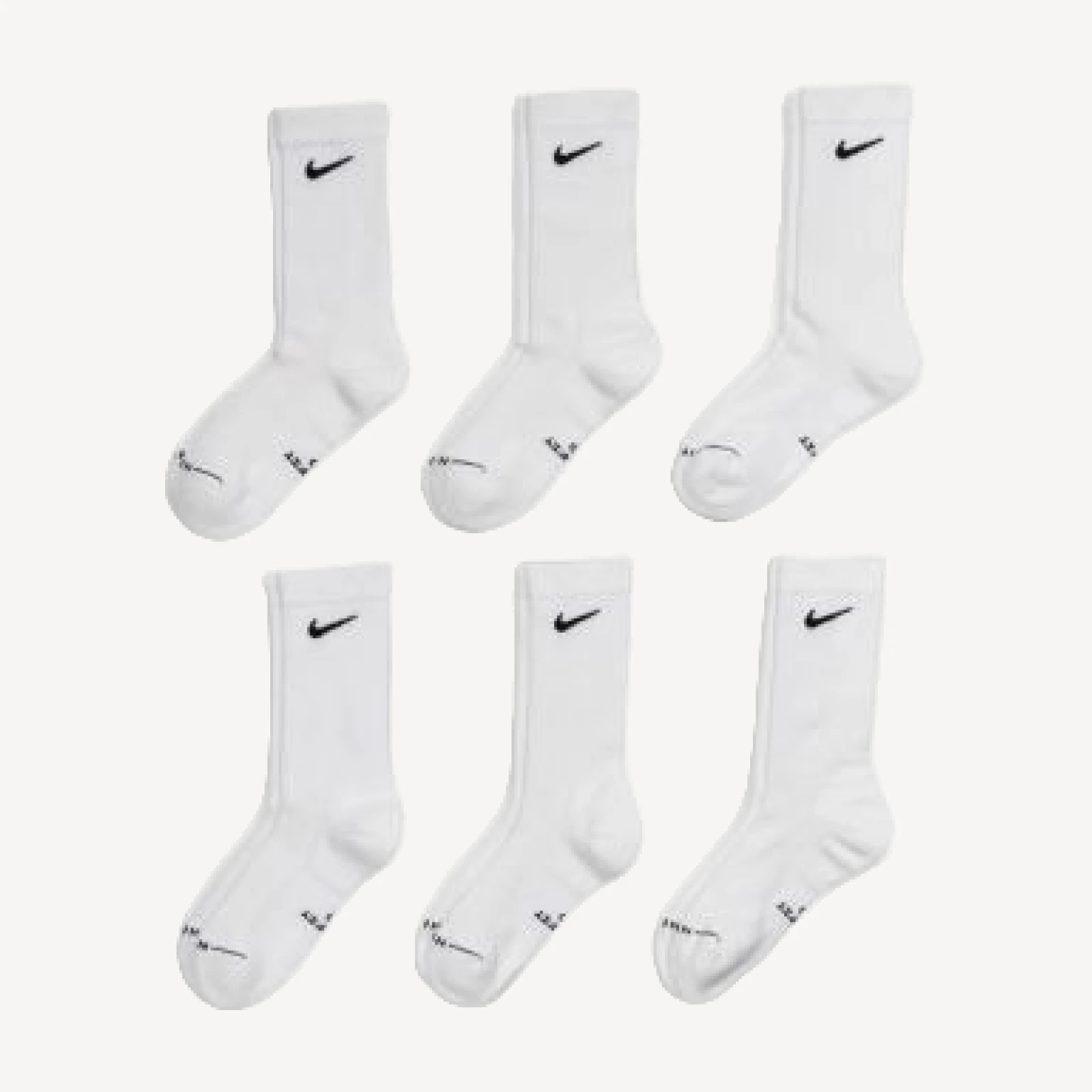 Nike Everyday Elevated Crew Socks, Pack of 6