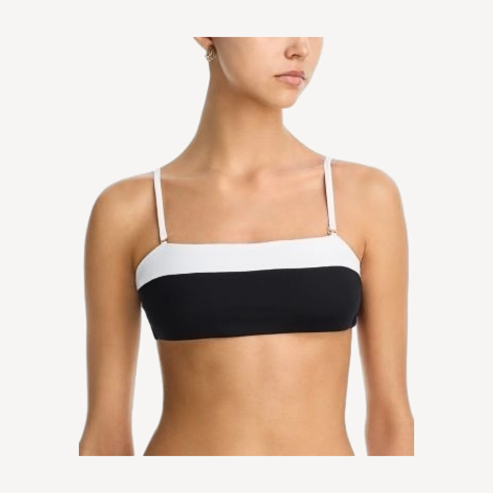 Aqua Color Blocked Bandeau Bikini Top - Exclusive