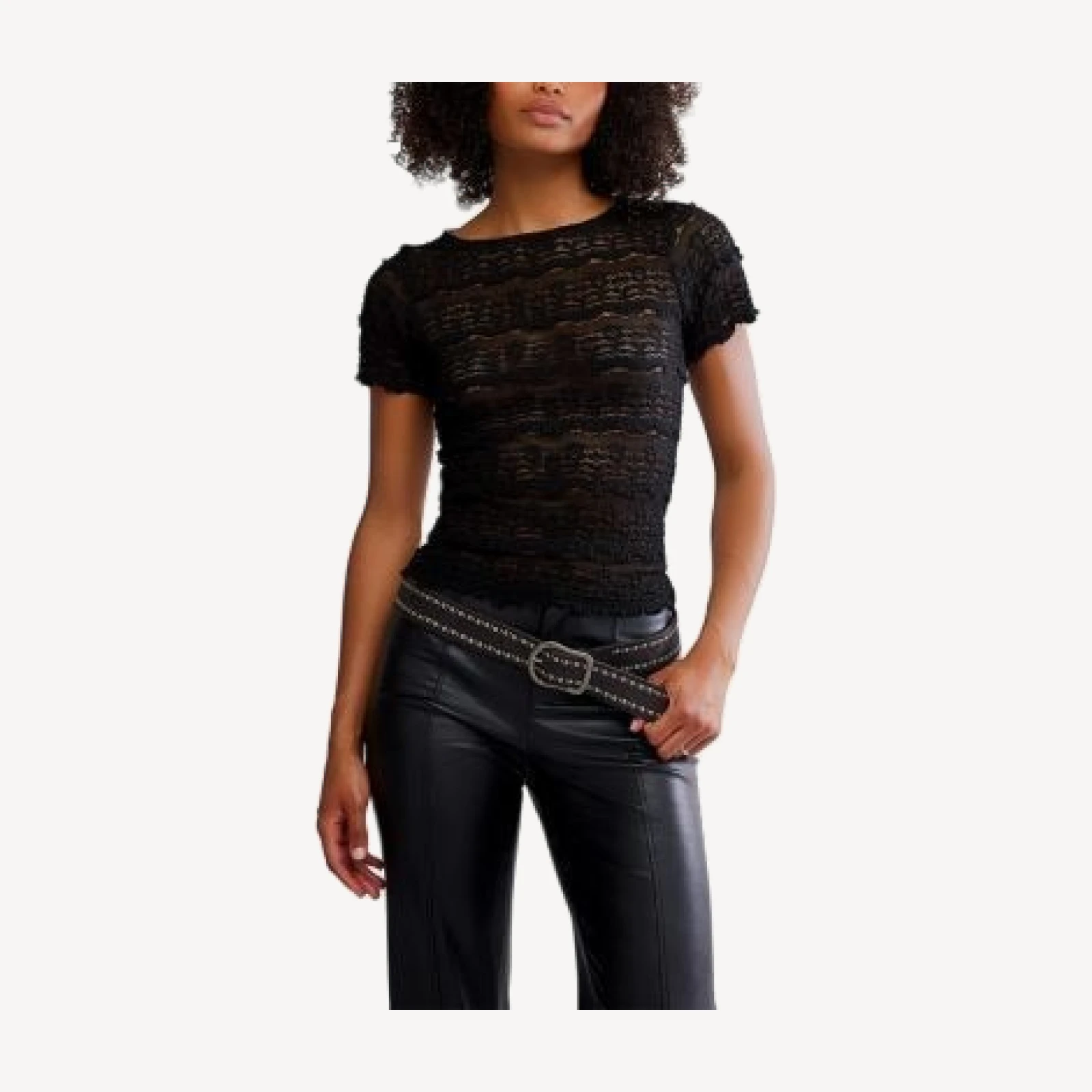 Free People Angelina Lace Tee