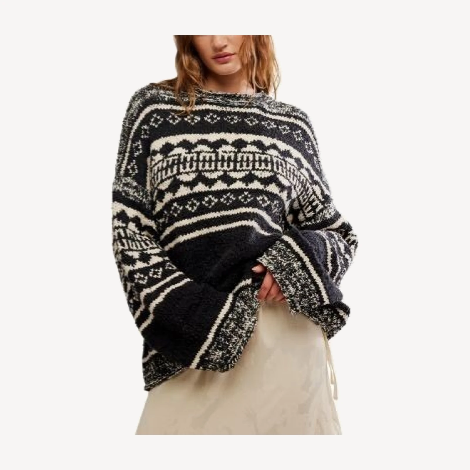 Free People Dani Printed Sweater