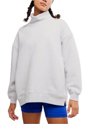 Free People A Cut Above Mock Neck Sweatshirt
