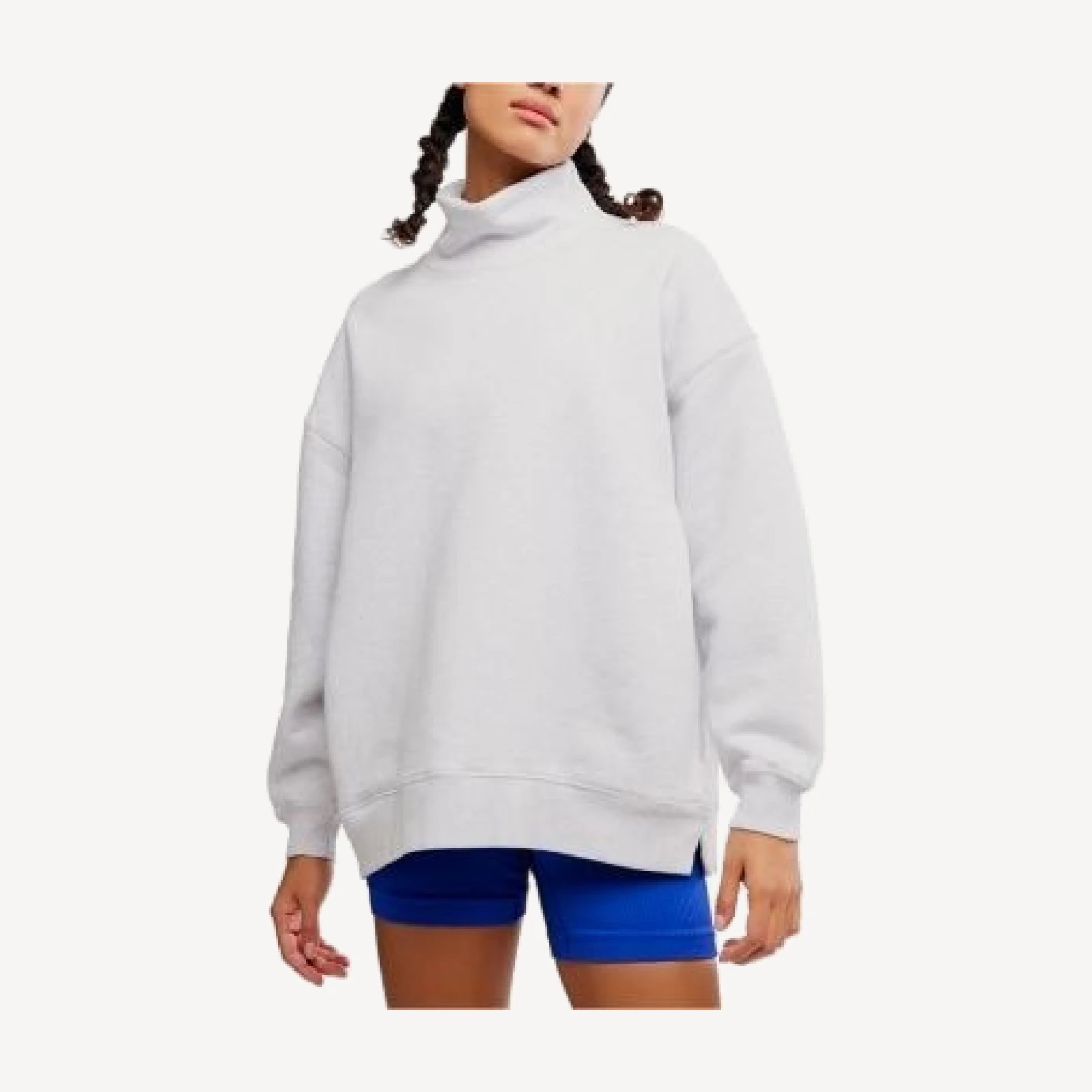 Free People A Cut Above Mock Neck Sweatshirt