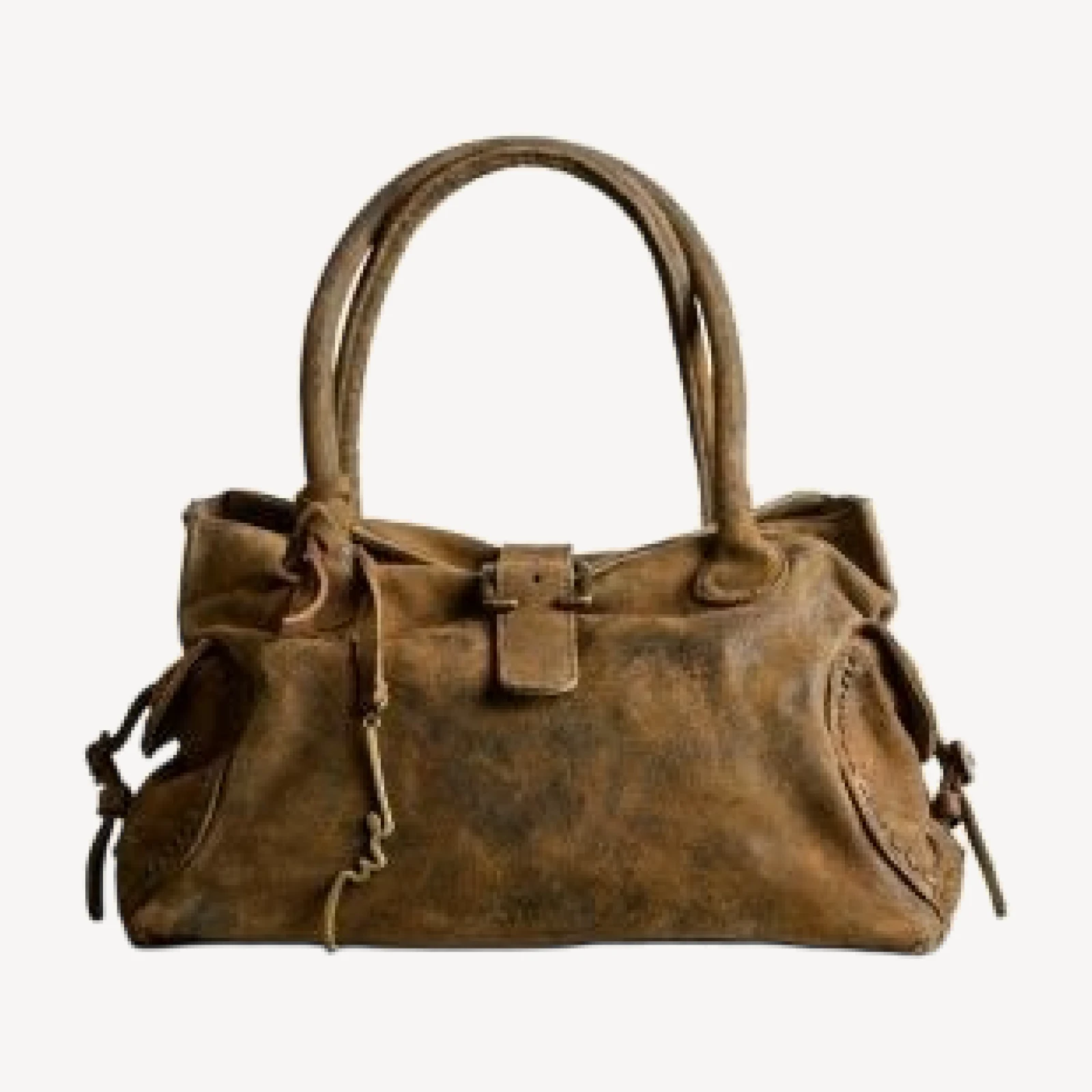 Free People Wtf Austin Small Nubuck Leather Shoulder Bag