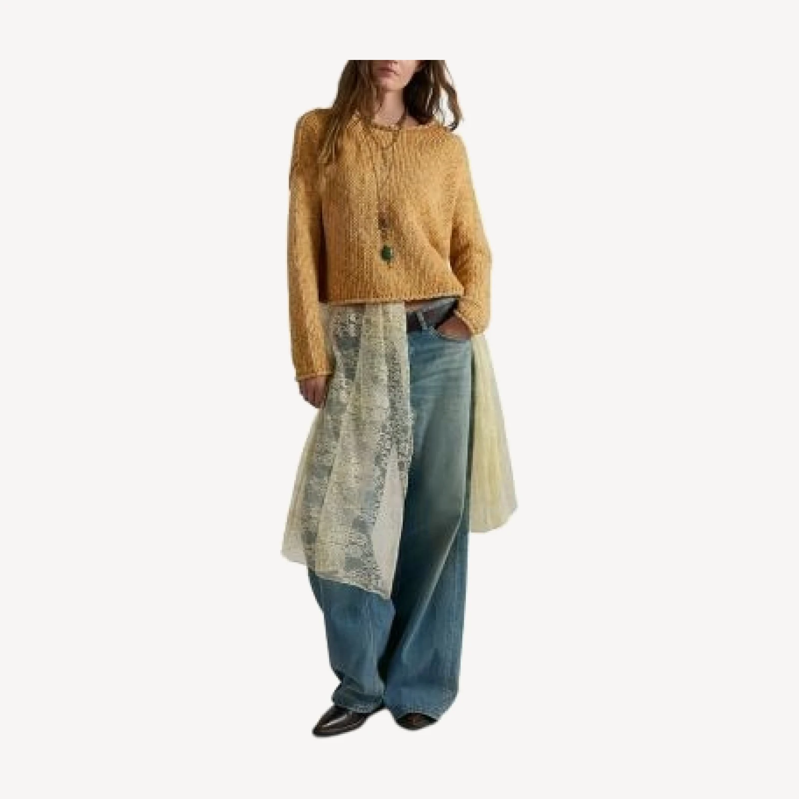 Free People Opal Cropped Sweater