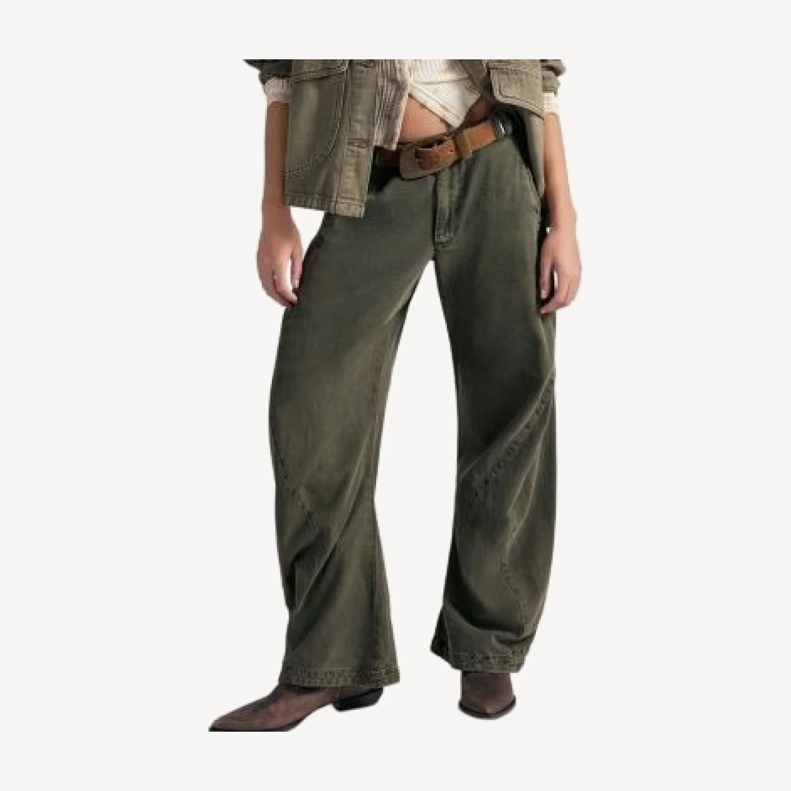 Free People Spotlight Washed High Rise Pants