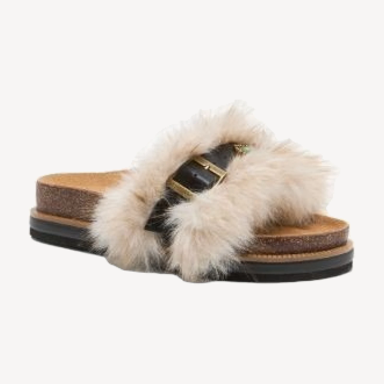 Free People Women's Frankie Faux Fur Slide Sandals
