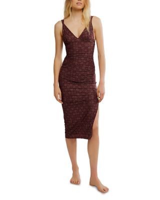 Free People Long Live Printed Mesh Dress