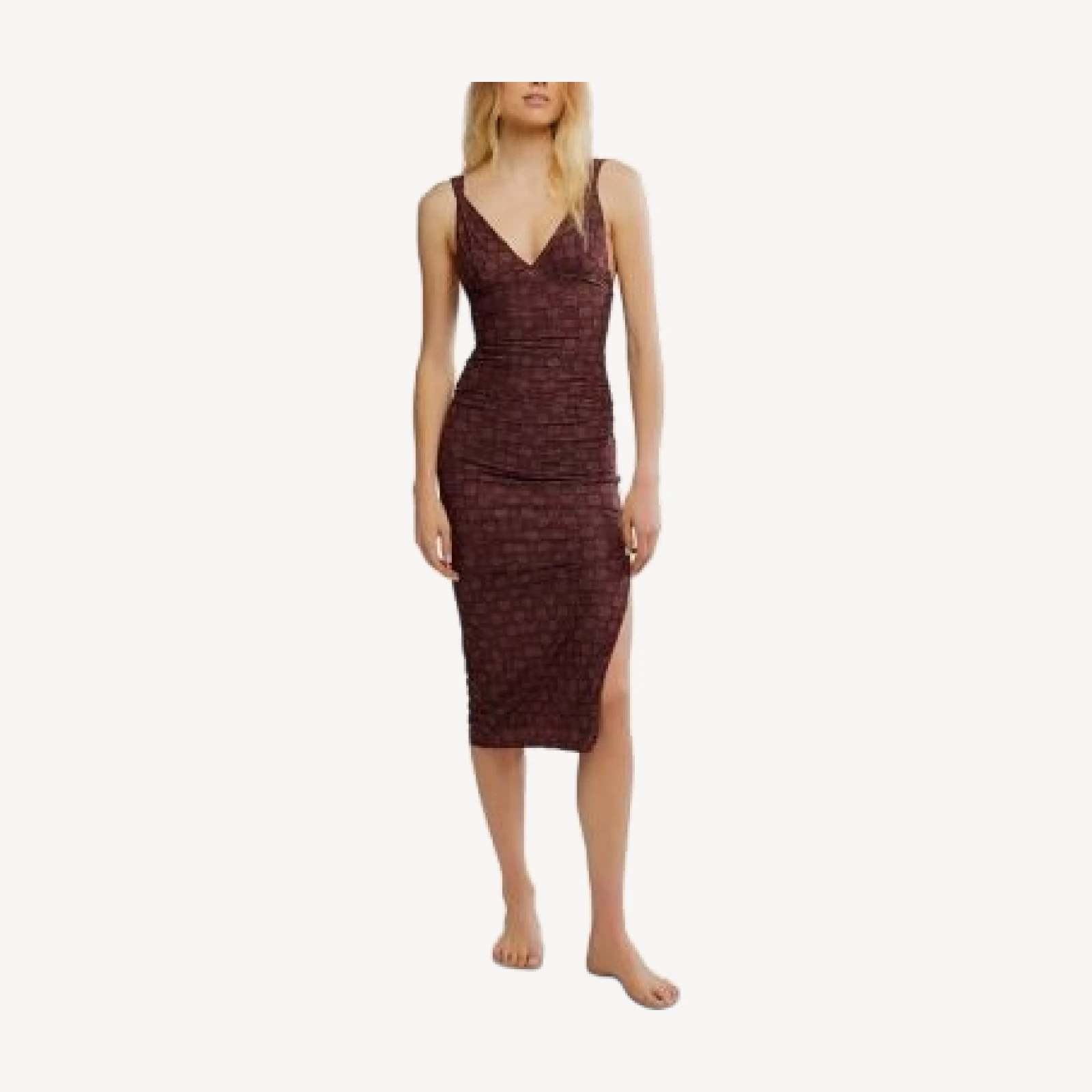 Free People Long Live Printed Mesh Dress