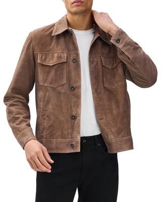 rag & bone Suede Trucker Jacket