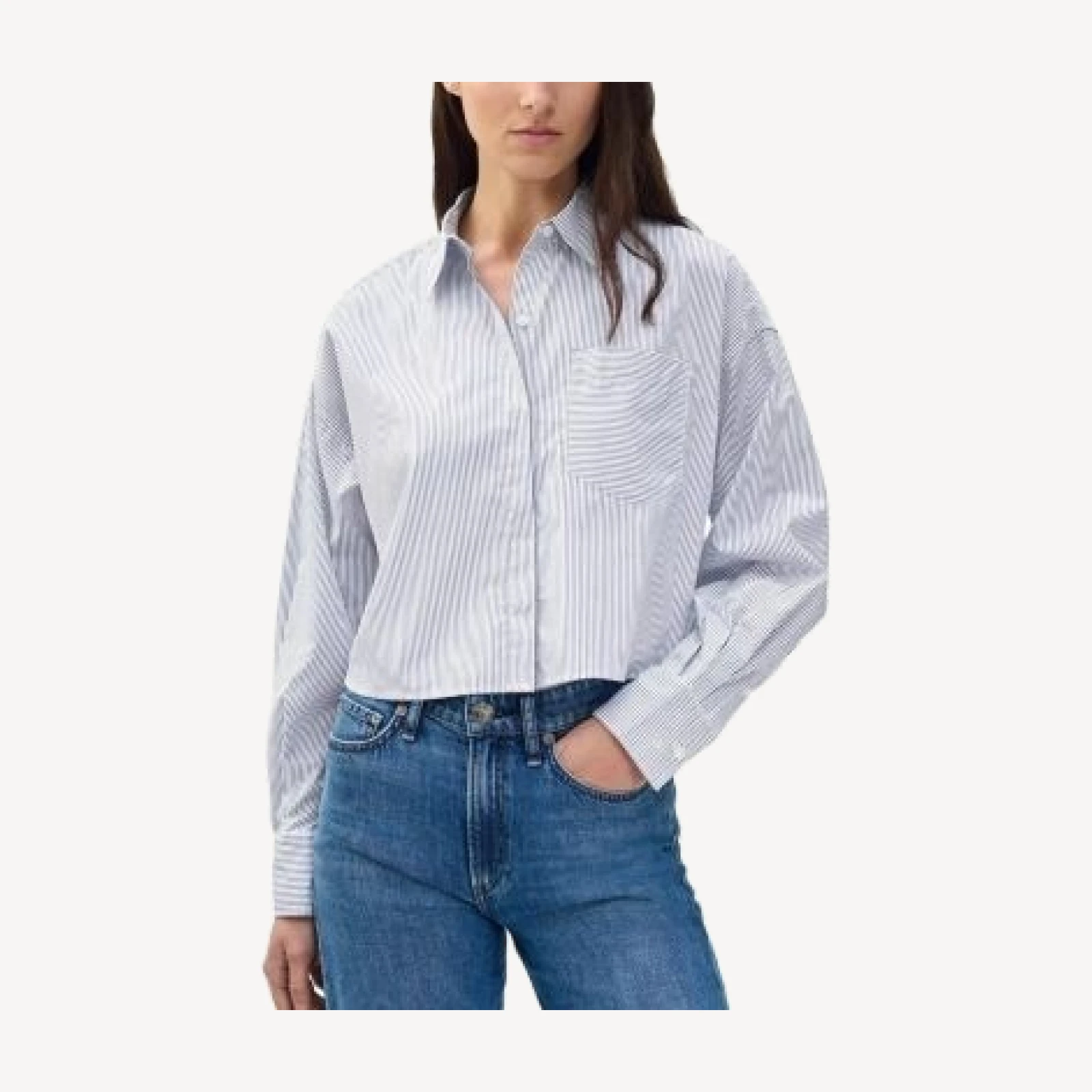 rag & bone Marin Cropped Shirt