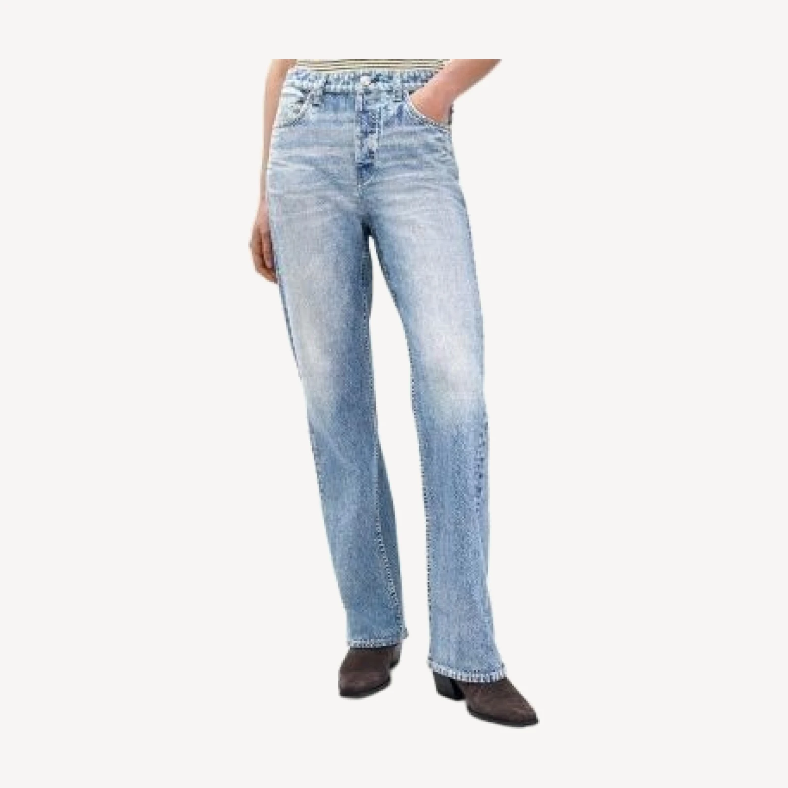 rag & bone Miramar Terry Shea Straight Jeans in Tessa