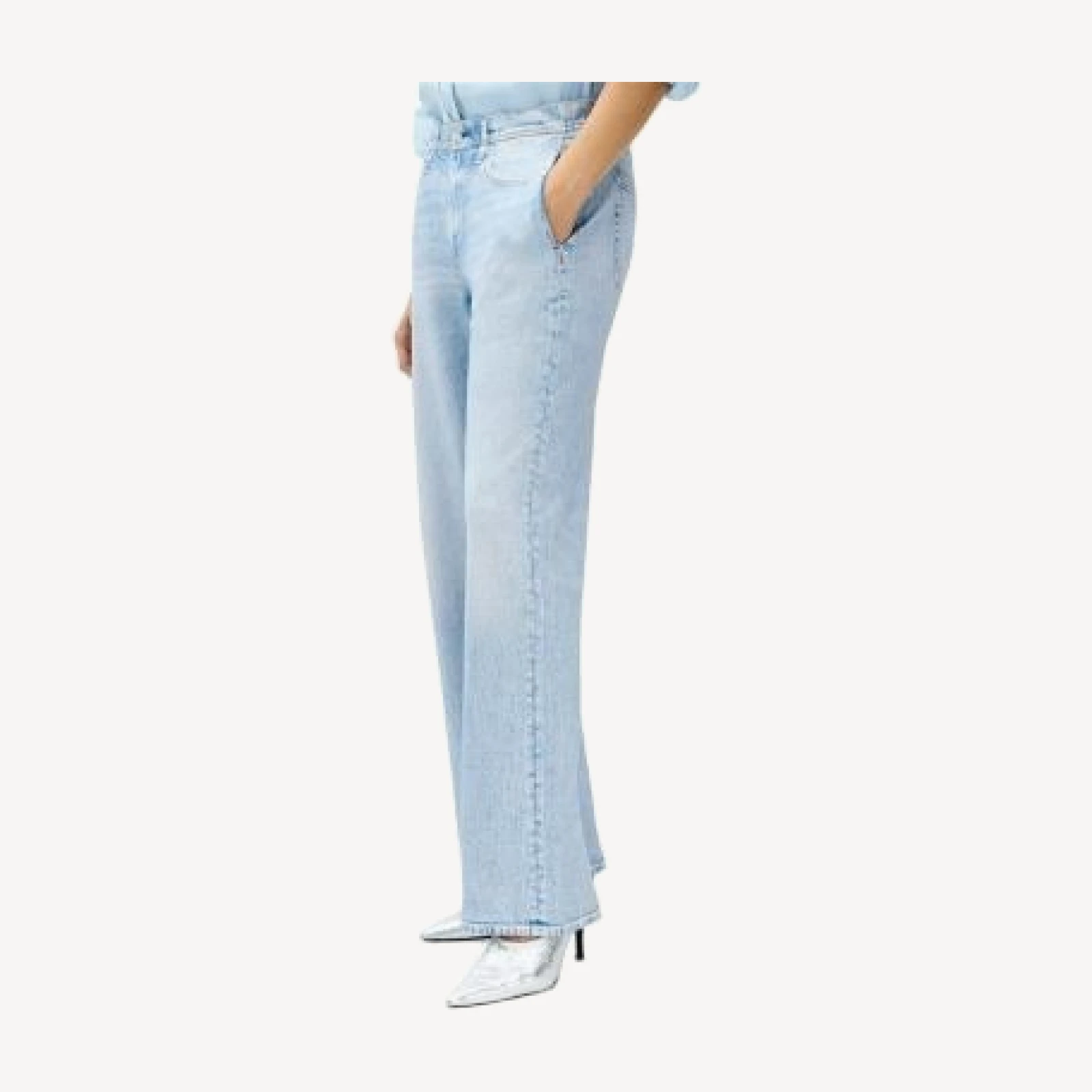 rag & bone Miramar Terry Pull On Wide Leg Sweatpant Jeans in Aria