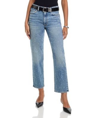 rag & bone Harlow High Rise Ankle Straight Jeans in Orian Jewel