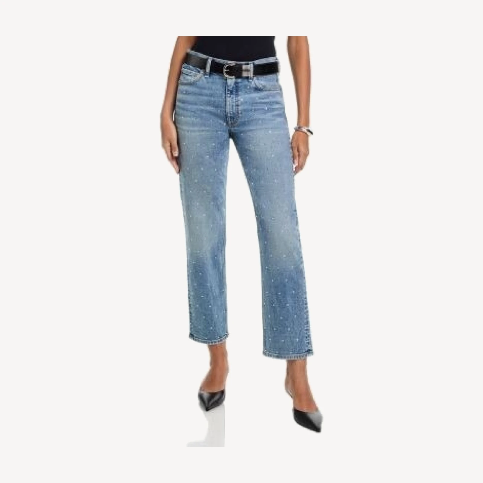 rag & bone Harlow High Rise Ankle Straight Jeans in Orian Jewel