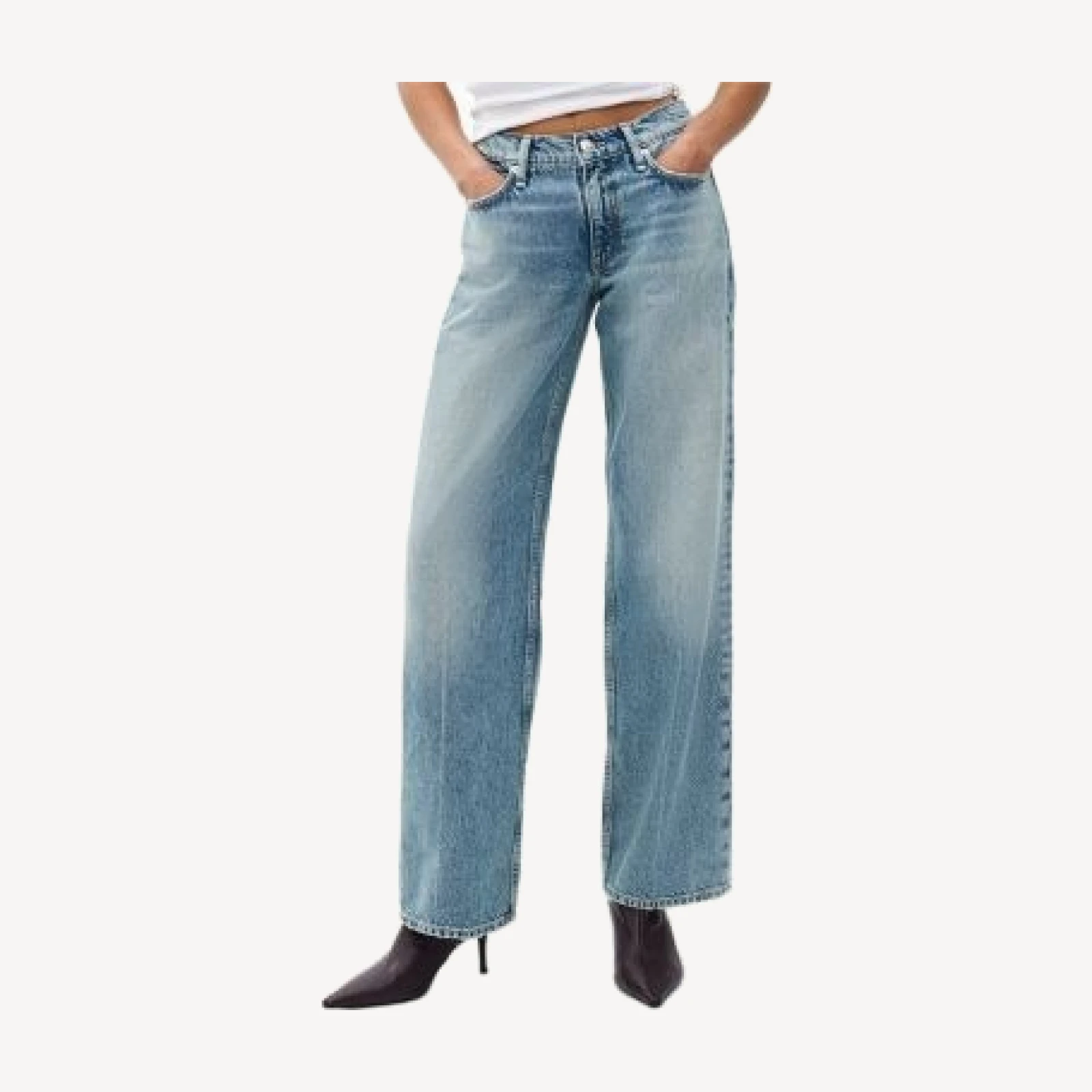 rag & bone Saige Full Straight Jeans in Roseland