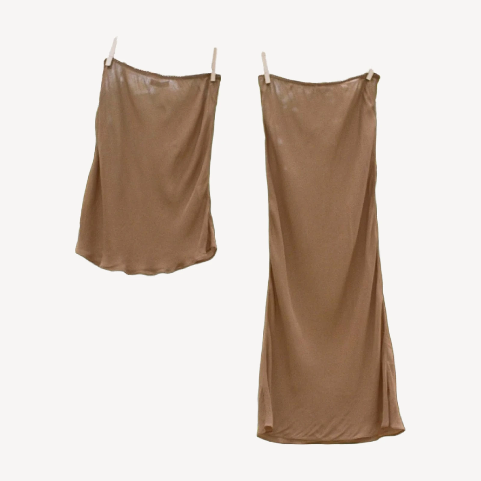 LONG SKIRT SLIP -- CAROB