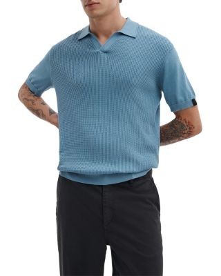 rag & bone Saxon Silk Blend Johnny Polo Shirt