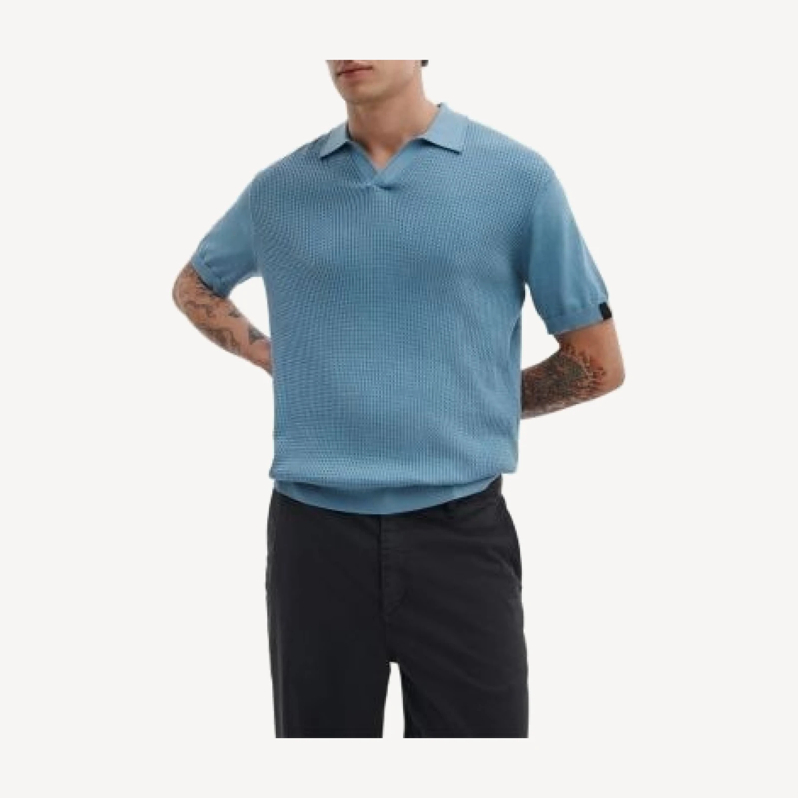 rag & bone Saxon Silk Blend Johnny Polo Shirt